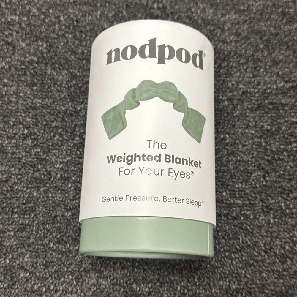 NODPOD - Weighted Blanket For Your Eyes Sleep Mask Sage Green  - New